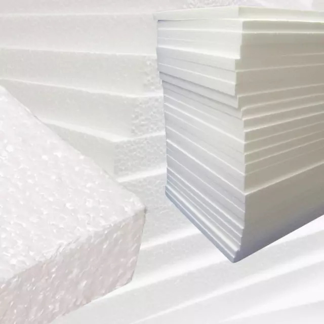 White Foam Packing Sheets All Sizes/Any Qty Polystyrene Insulation Boards