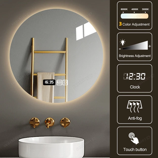 Led Spiegel Mit Uhr Und Bluetooth