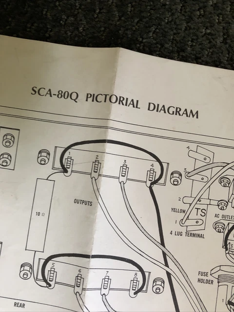 DYNACO SCA-80Q AMPLIFIER Original Wiring Pictorial Diagram Drawing EUR