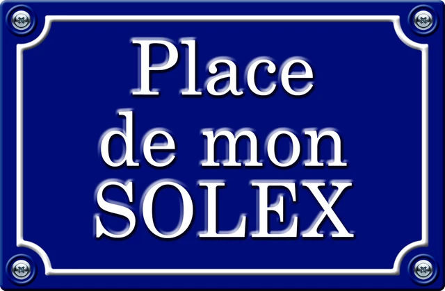 Autocollant De Plaque Pour Solex – 29cm – Sticker Moto PR041 – Fabriqué En France