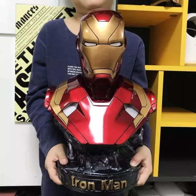 14 Zoll LED Avengers Iron Man Mark 46 1/2 Harz Büste Statue Figur Modell