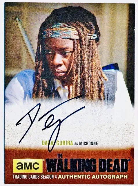 Walking Dead Season 4 Part 2 Danai Gurira As Michonne Auto Card #DG1 Silver /75!