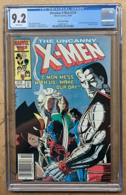 Uncanny X-Men #210 CGC9.2 Newsstand Marauders Cameo