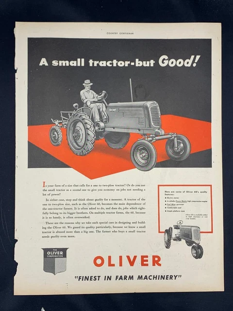 Magazine Ad* - 1948 - Oliver Tractors