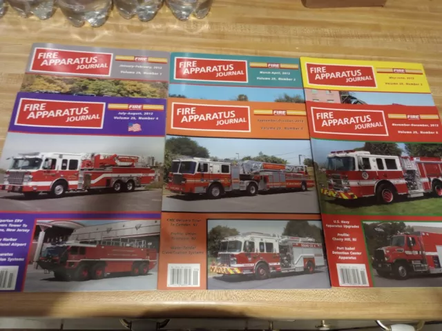 Fire Apparatus Journal – 2012– Vol. 29, #1-6 – Complete Year, Six Issues