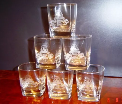 JACK DANIELS WHISKEY 150th BIRTHDAY ANNIVERSARY GLASS TUMBLER ~ BRAND NEW + RARE 3