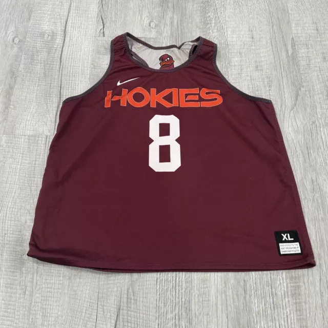 Nike Virginia Tech Hokies #8 Team Issue Womens Lacrosse Jersey Penny Reverse XL