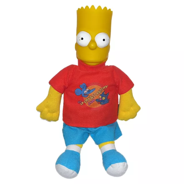 Simpsons Bart Plüsch Figur - 1997 Itchy Scratchy Stofftier Kult Tv Serie Cartoon