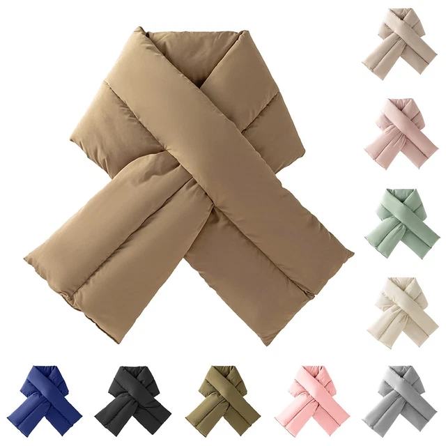 Men's And Women's Winter Solid Neck Protection Windproof Warm Cotton Scarves