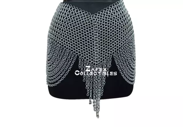 Chainmail Skirt Aluminum Butted Small Chain Design for Women Fantasy Costume