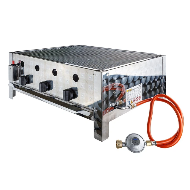 926875 Gasbräter mit Grillrost Gastrobräter Tischgrill 3-flammig