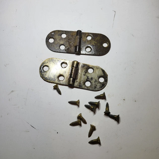 1906 Singer Treadle Sewing Machine Cabinet Side Front Hinges w Some Screws