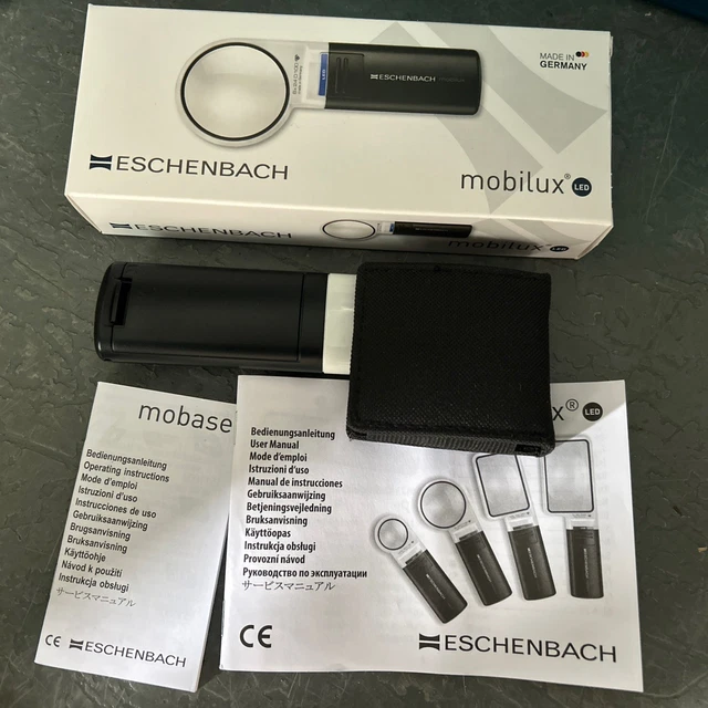 Eschenbach MOBILUX LED Lente D'Ingrandimento 4x - 16 Diottrie Con 3 Luci LED E Filtri Colorati - Foto 3
