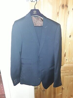 Men's NEXT Blue 3 Piece Suit Size Jacket 36"R Waistcoat 34R Trousers 30R
