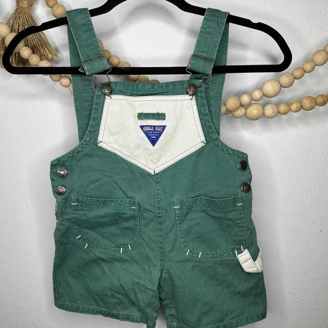 Vintage Bugle Boy Green Overalls 2T