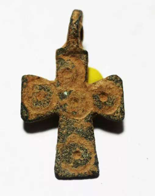 Zurqieh - As22667- Ancient Holy Land. Byzantine Bronze Cross. 800 - 1000 A.d