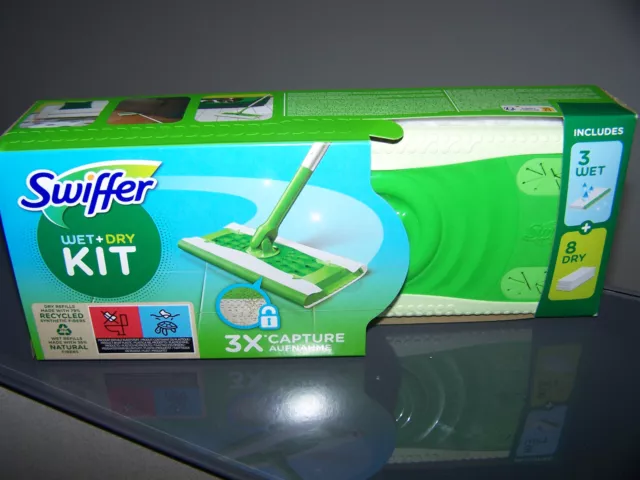 Swiffer Bodenwischer Starterset 1 Bodenstab + 8 trockene + 3 Nass Bodentücher