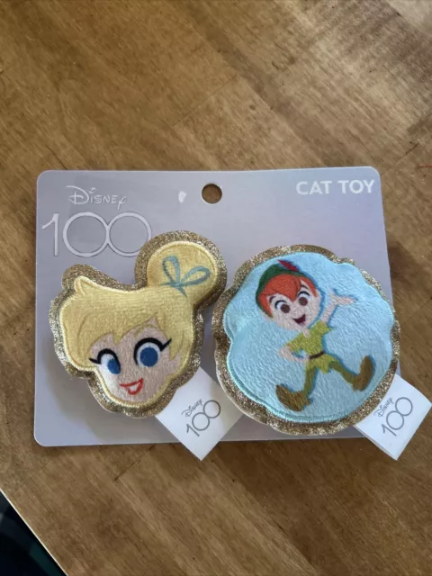 Disney100 Peter Pan and Tinker Bell Plush Cat Toy - 2 Pack