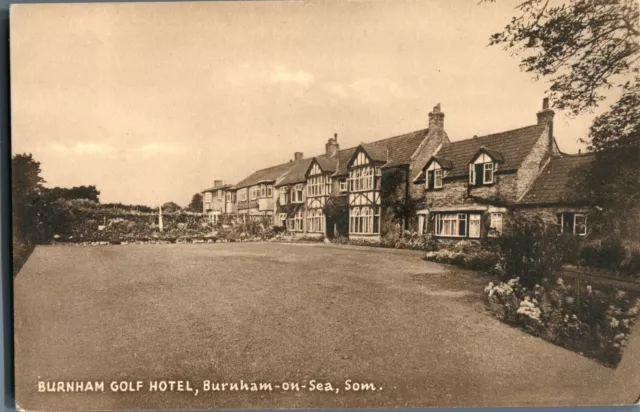Burham Golf Hotel Burnham on Sea postcard antique social history Somerset