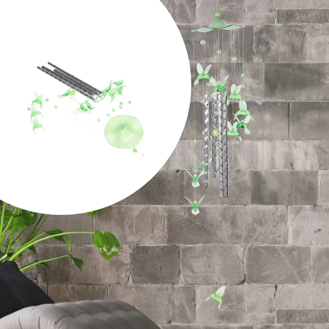 2 pz campanello a vento camera da letto tubo di alluminio campanello decorazione per balcone soggiorno
