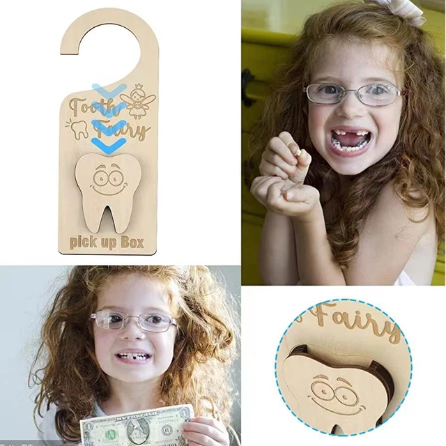 Dientes Pick Up Box Colgante Almacenamiento de dinero Fácil de guardar Pick Up Box