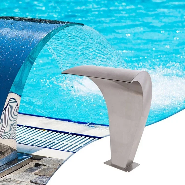 Fontana A Cascada VEVOR Per Piscina In Acciaio Inox Con LED - 23,6x4,5x3,1 Pollici - Foto 9