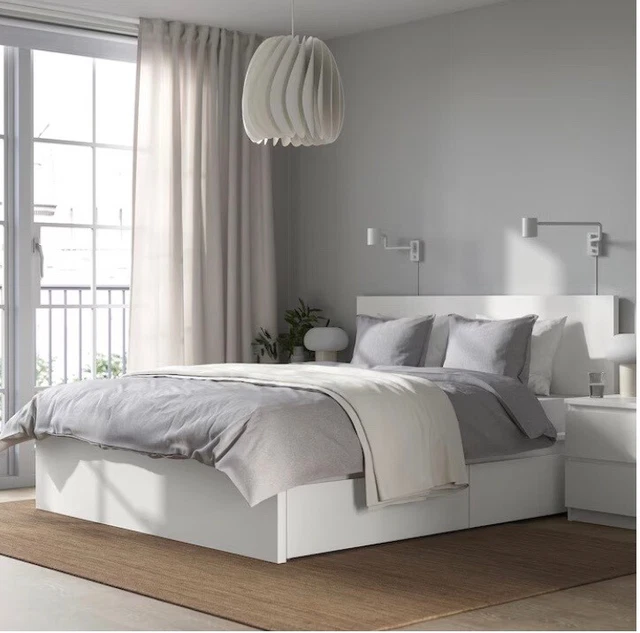 IKEA MALM SUPER king bed with 4 drawers 200 x 180 unused £200.00