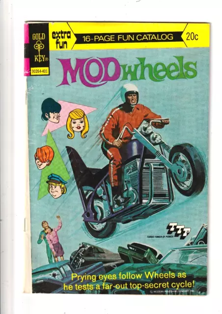 Mod Wheels #11 F/VF (Gold Key, 1974) Motorcycle Comic - Painted Art Cover
