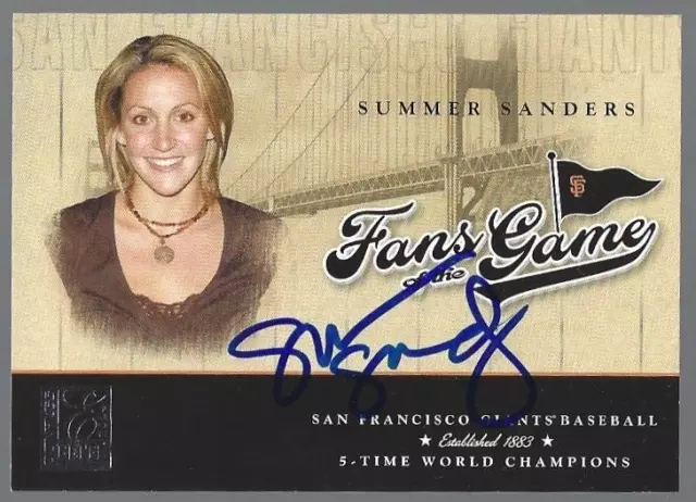 Summer Sanders 2004 Donruss Elite Fans of the Game IP auto signed card #203FG-3