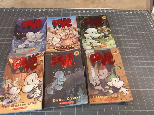 Bone by Jeff Smith, scholastic book lot Book # 1 2 3 4 7 8