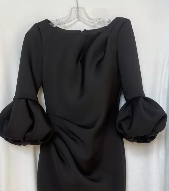 JOVANI 39738 Black Puff Sleeve Evening Cocktail Dress womens size 4 NWT 3