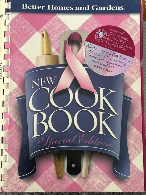 BETTER HOMES GARDENS New Cook Book Special Edition Spiral Pink Breast