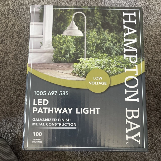 HAMPTON BAY LOW Voltage 100 Lumens Galvanized Outdoor LED Pathway Light