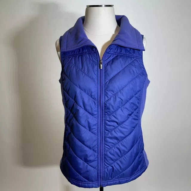 Columbia Mix It Around Quilted Fleece Mock Neck Vest Womens Size Medium M