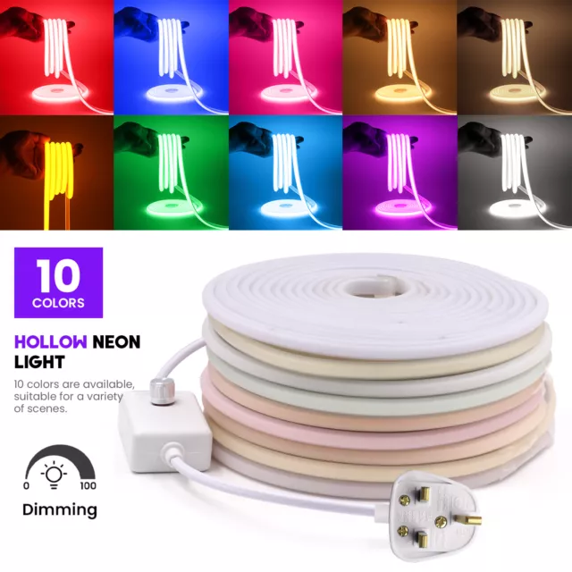 COB Neon LED Strip Lights 220V Dimmable Flexible Waterproof Commercial Rope Tape