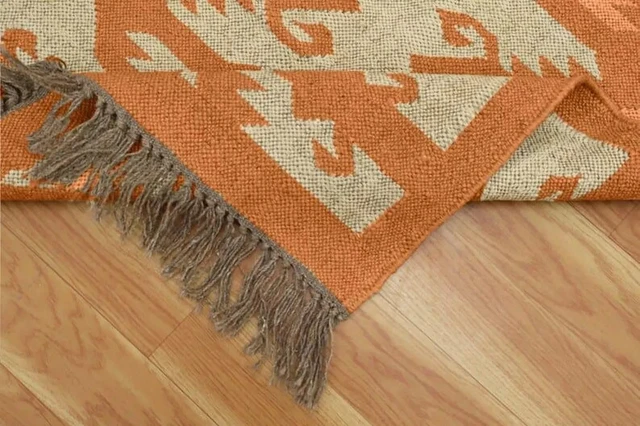 TAPIS KILIM EN laine tissé à la main style ancien 245 x 176 cm EUR 440