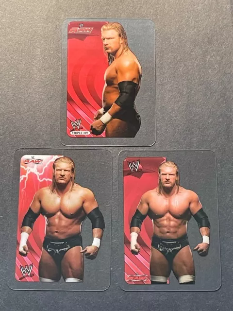 Triple H 2005 2006 Italian Edibas Lamincards WWE Acetate Lot (3)