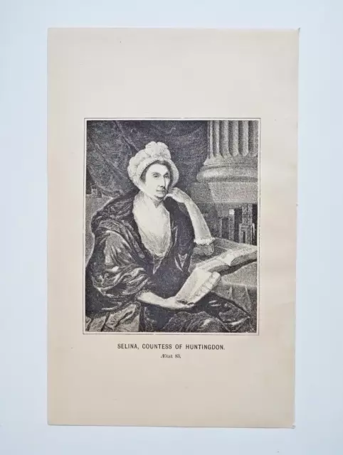 Porträt der Gräfin von Huntingdon, Brighton - antike Platte - 1892