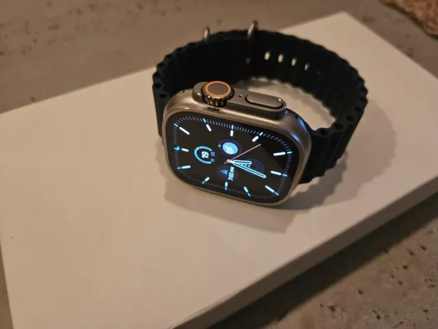 Watch Ultra 2 GPS + Cellular 49mm Titanium Case with Blue Alpine Loop -  Medium