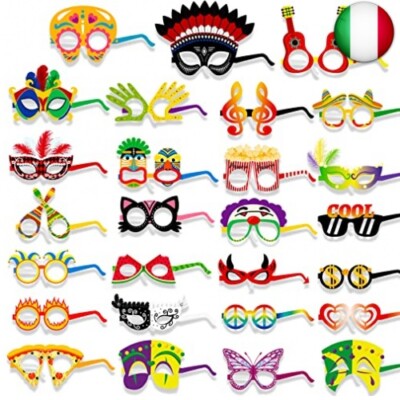 KiraKira Occhiali Divertenti per Feste A Forma di Cuore Tropicali Occhiali da Sole Decorazione per Vestito Costume Festa Accessorio 6 Pezzi 