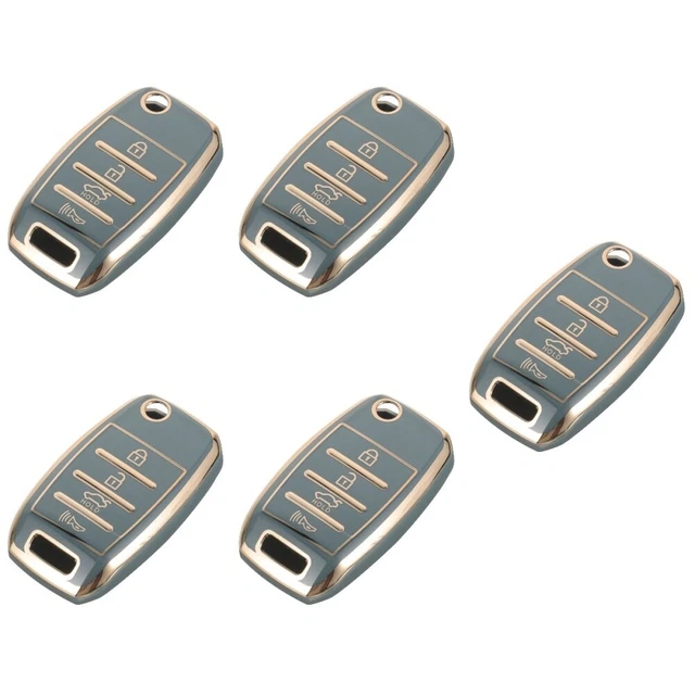 5 Pieces Couvre-clés Sac Coque 4 Boutons Protecteur De Clé Porte-clés
