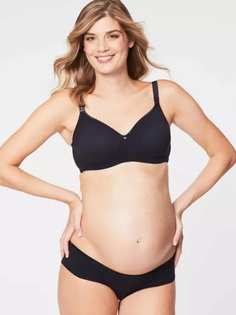 CAKE Maternity Croissant Bra Black UK 40GG BRAND NEW