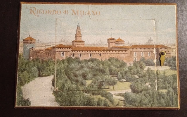 1900ca ricordo di Milano - cartolina a valigetta - gruss vedutine
