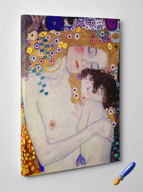 💕 Quadro Vernice Pennellate Klimt Maternità Stampa di Pregio su Tela Canvas