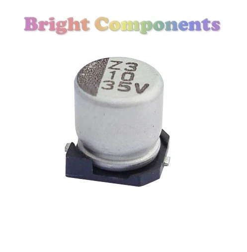 Condensatore Elettrolico in Alluminio SMD 33UF 10V 25V 35V 50V 100V 4X5.4 5X5.4 6.3X5.4 6.3X7.7 8X6.2 8X10.5 10X10.5 33UF - Confezione da 20 Pezzi