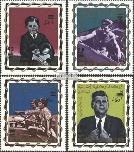 Yemen (Reino) 207A-210A (edición completa) nuevo 1966 presidente Kennedy