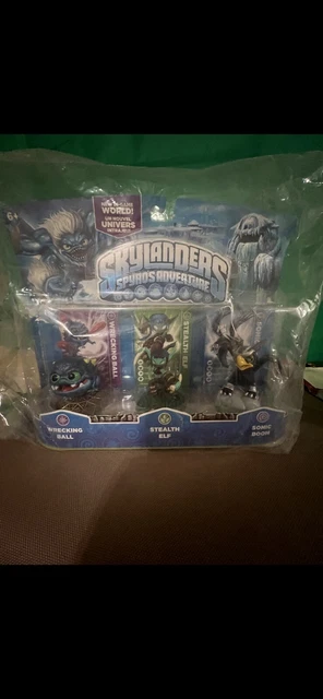 Skylanders Spyro's Adventure 3-Pack Wrecking Ball Stealth Elf Sonic Boom (Open)