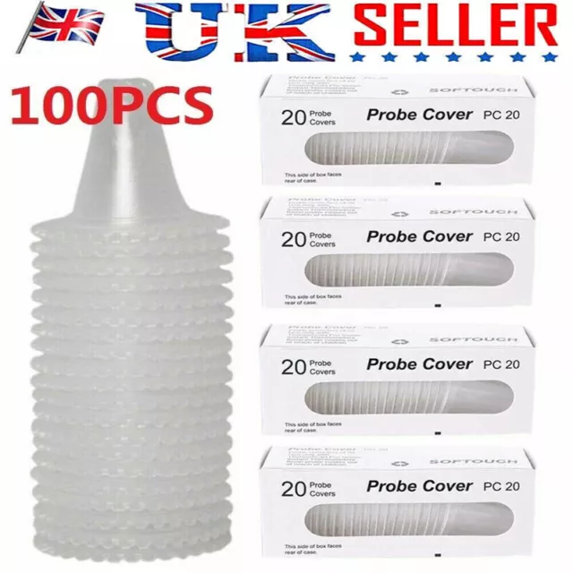 100~200x For Braun Probe Cover Thermoscan Replace Lens Ear Thermometer Cap UK