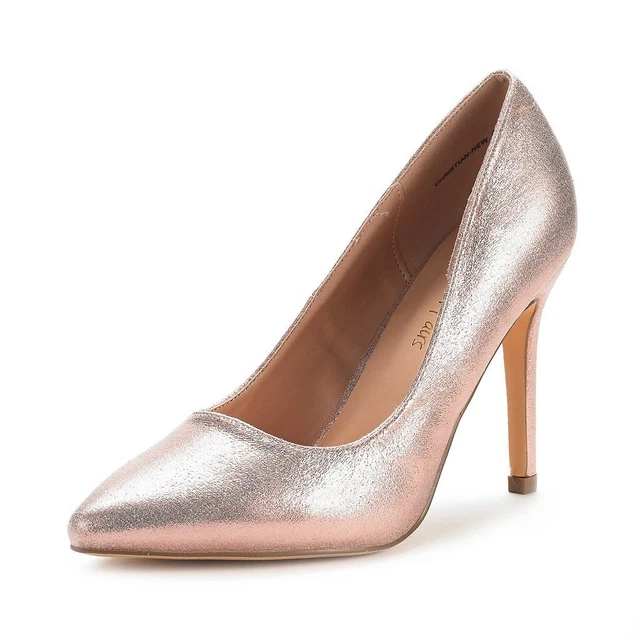 Women High Heel Stilettos Pumps Pointed Toe Slip On Wedding Pump Shoes 4 inches
