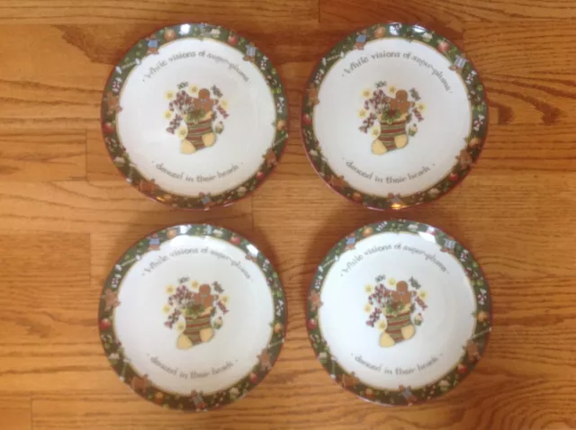 A CHRISTMAS STORY Susan Winget Set of 4 CHILDS PLATES 8" PS Portmeirion Studio